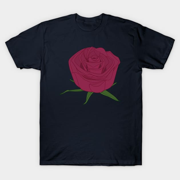 A Pink Rose T-Shirt by Unbrokeann